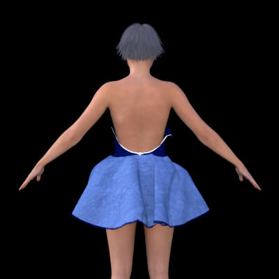 Velvet Dress Zip for Genesis 9 and 8 Female