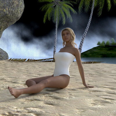 Vintage Silhouette &ndash Bodysuit for Genesis 8 Female