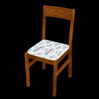 Wooden Dining Chair with Upholstered Seat