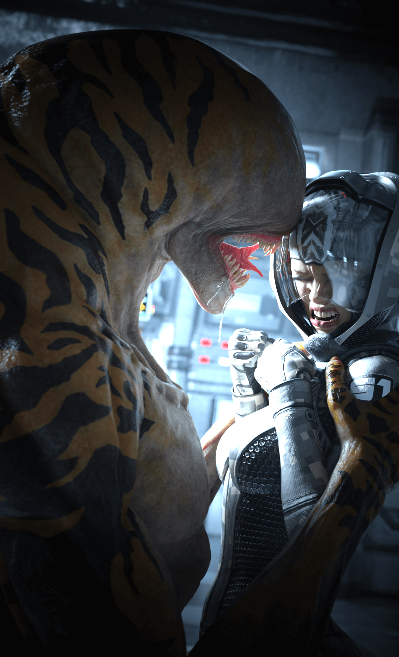 Fear 3D Render, Digital Art by Draconus