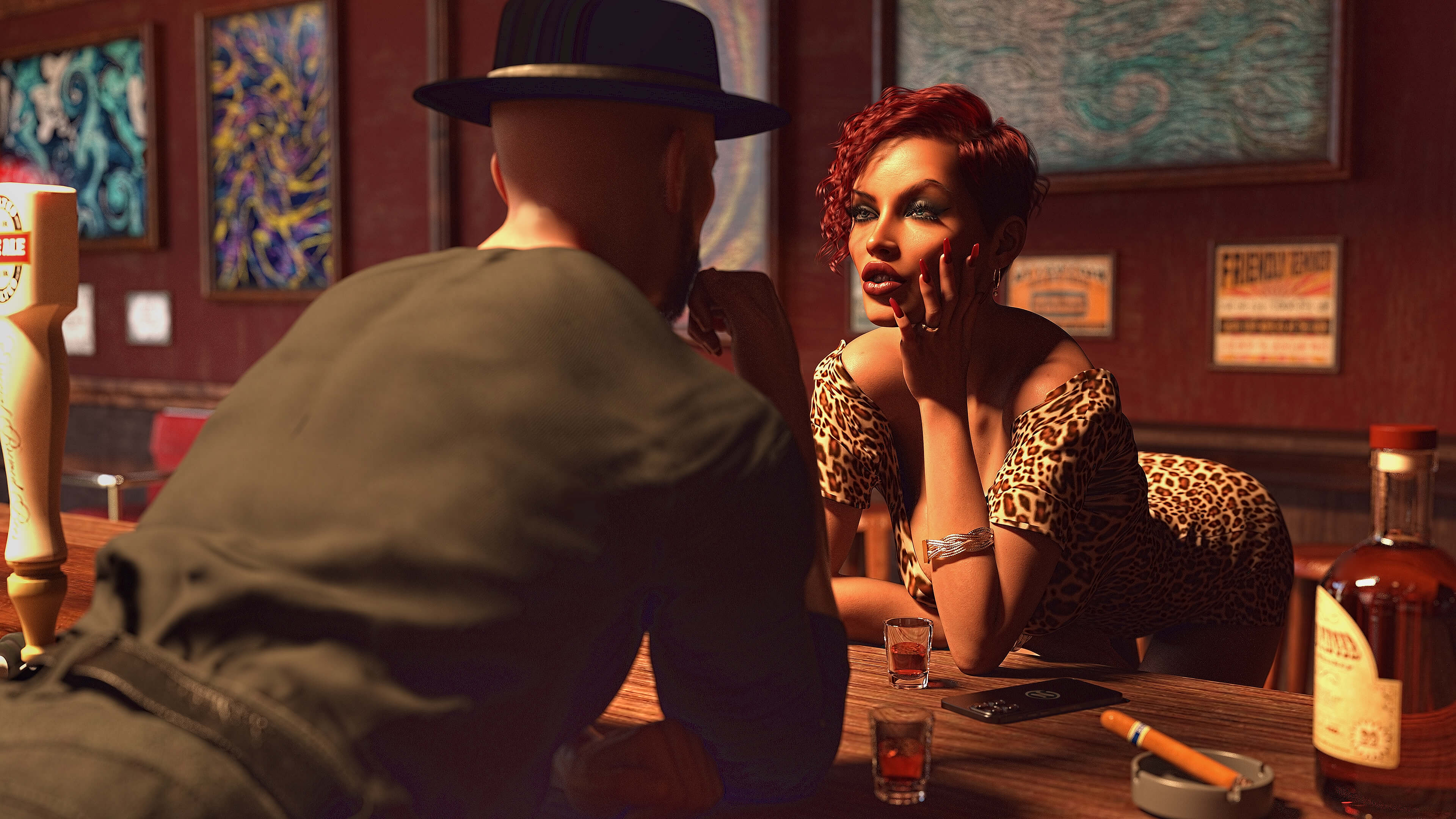 Nichole After Hours 3D Render, Digital Art by Draconus