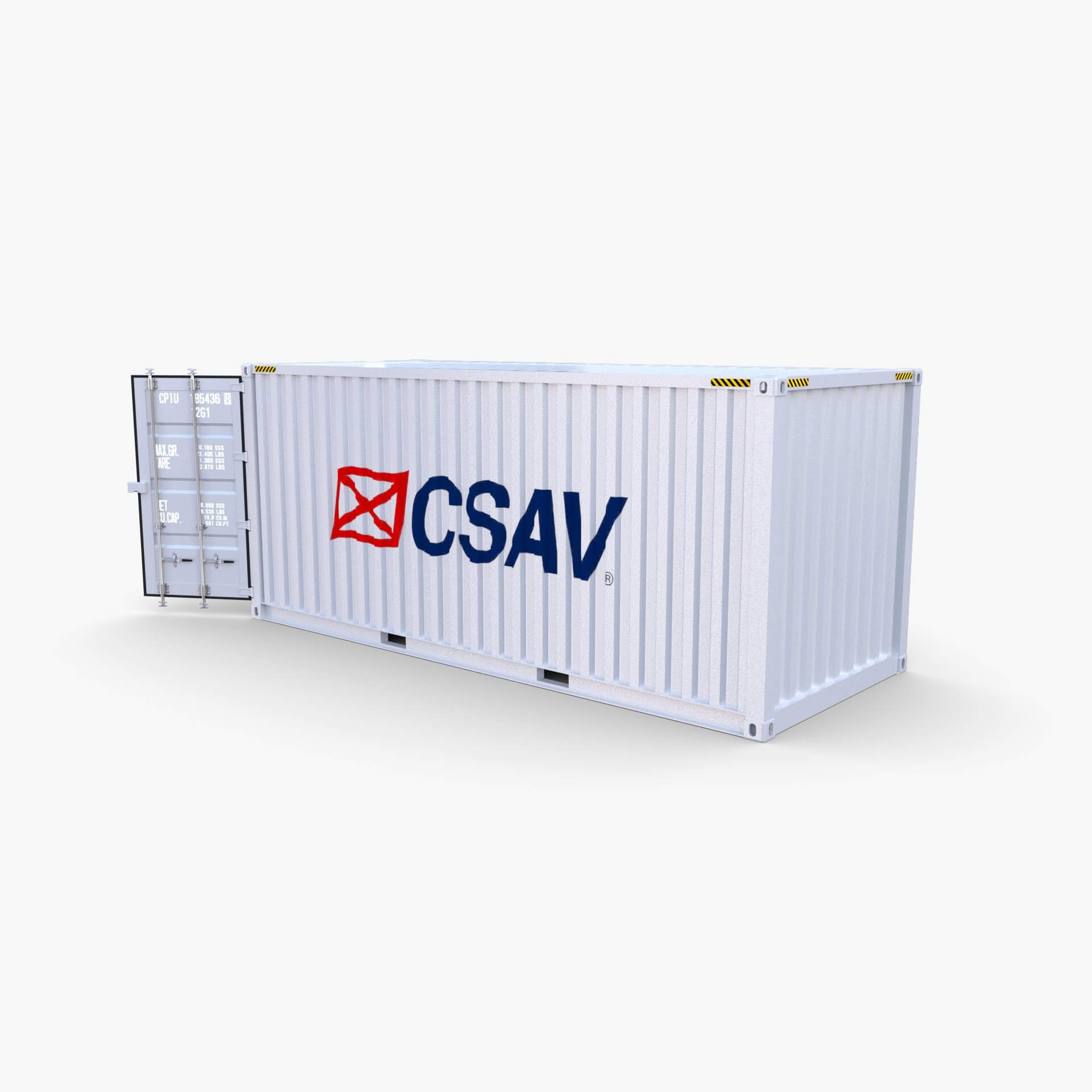 20ft Shipping Container CSAV V1 - 3D Model by dragosburian