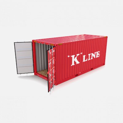 20ft Shipping Container K Line - 3D Model by dragosburian