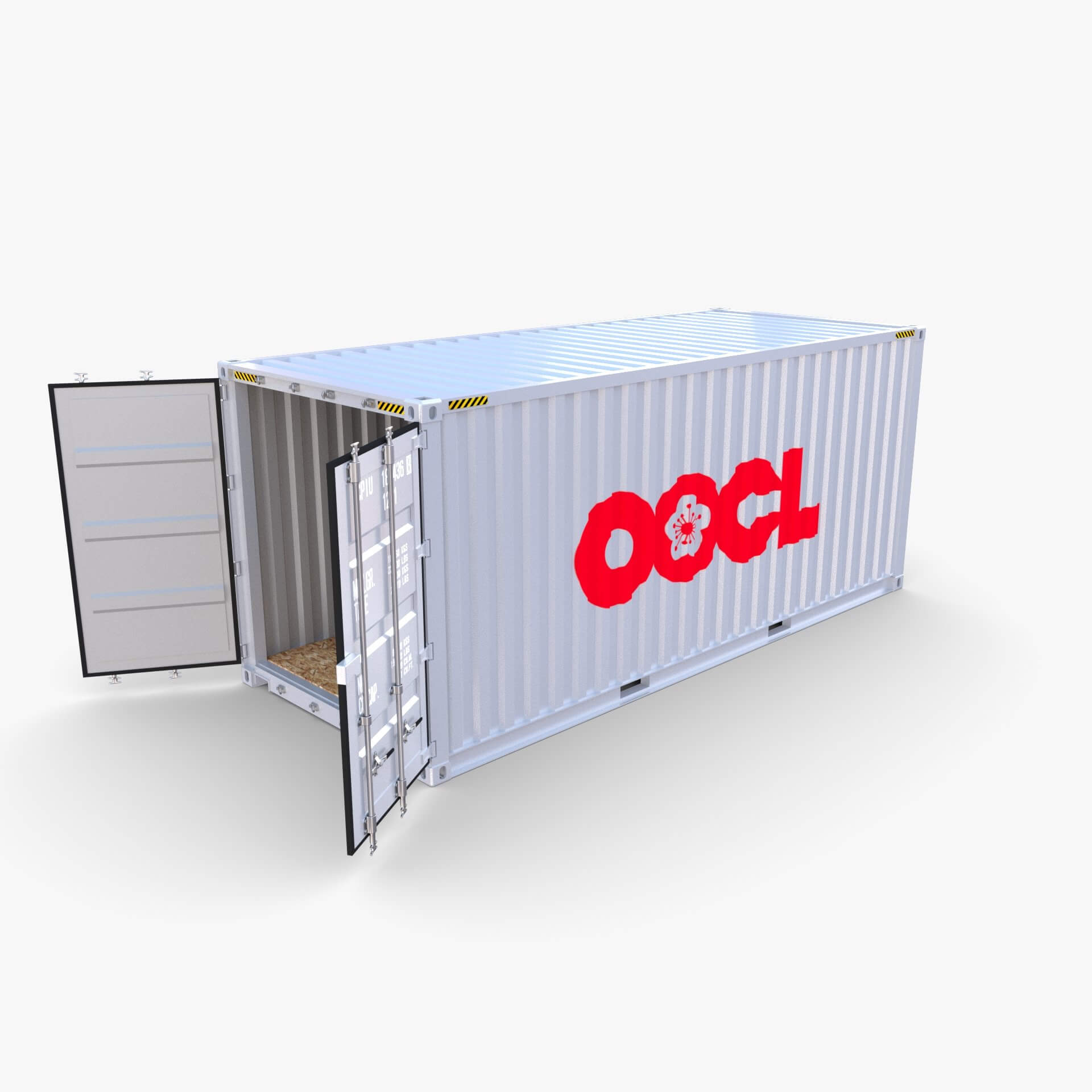 20ft Shipping Container OOCL 3D Model by dragosburian