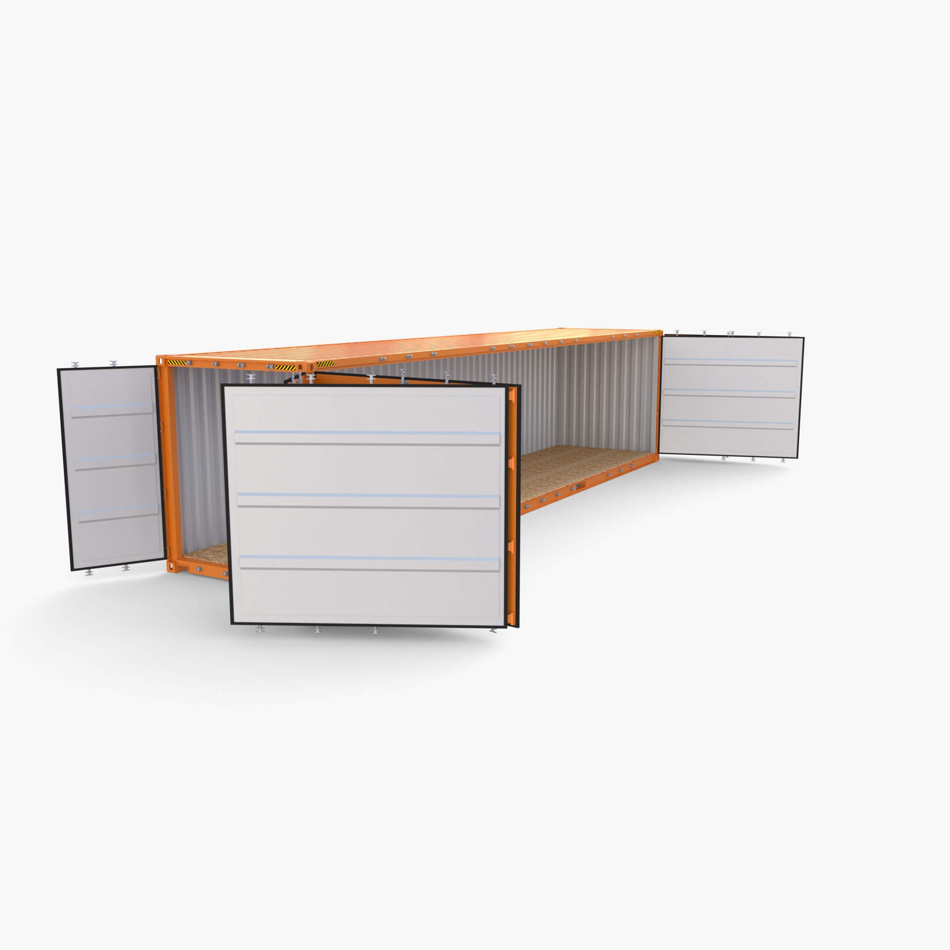 Cubic Container 3d 40ft Shipping Container Side Open High Cube - 3D Model by dragosburian