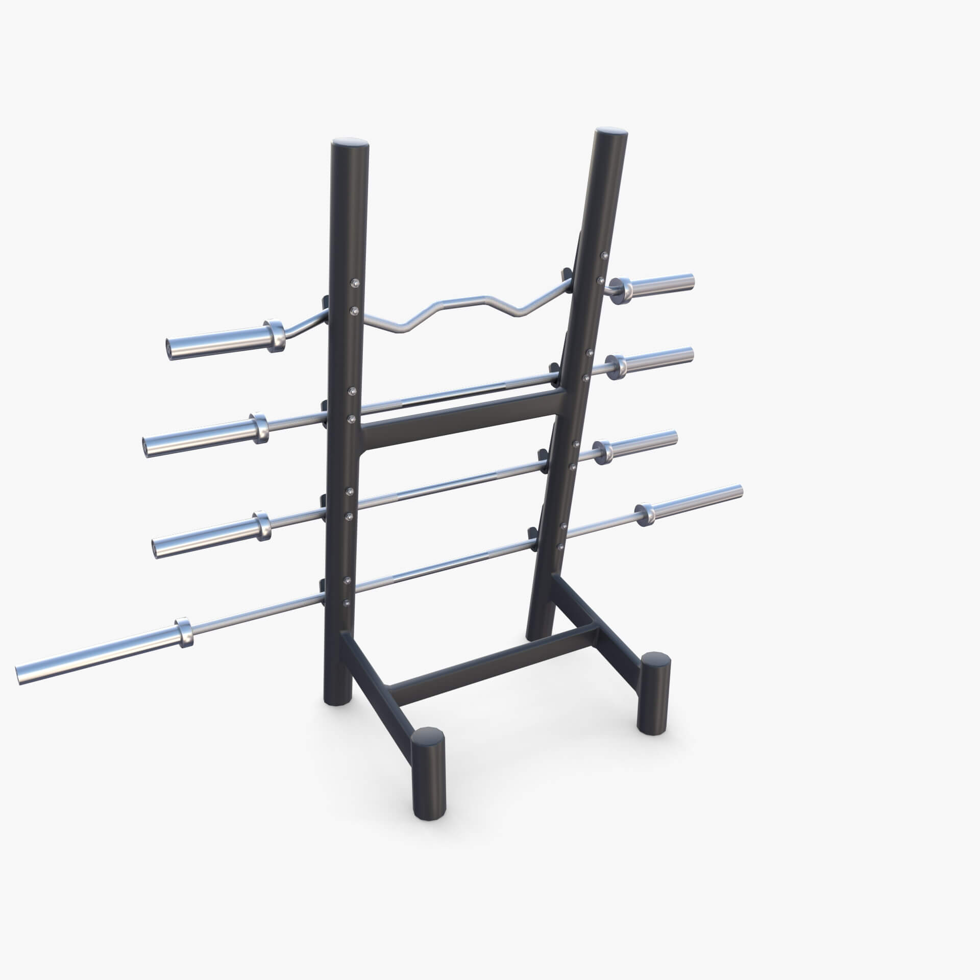 Barbell Rack V2 - 3D Model by dragosburian