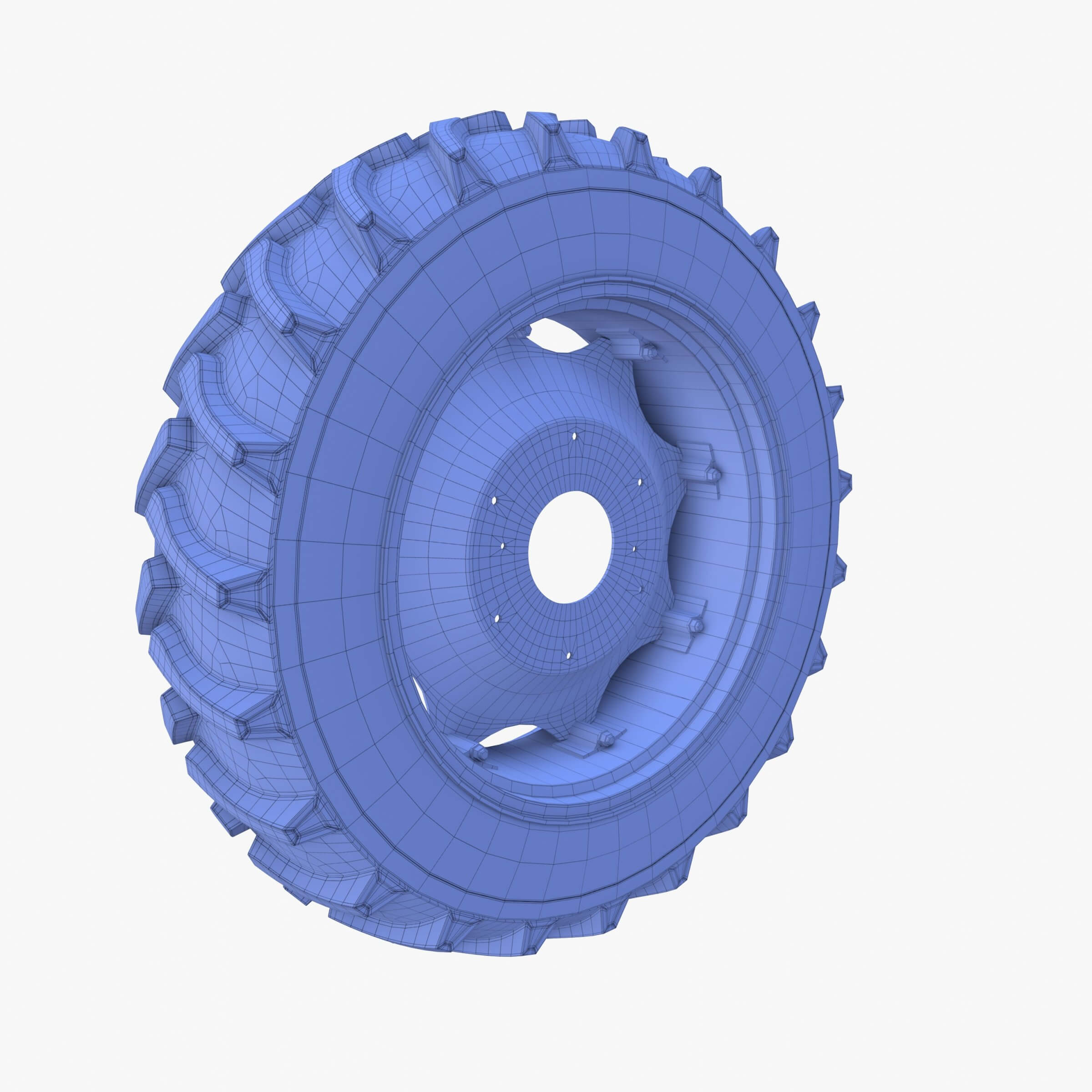 Full Tractor Wheel V2 3D Model by dragosburian