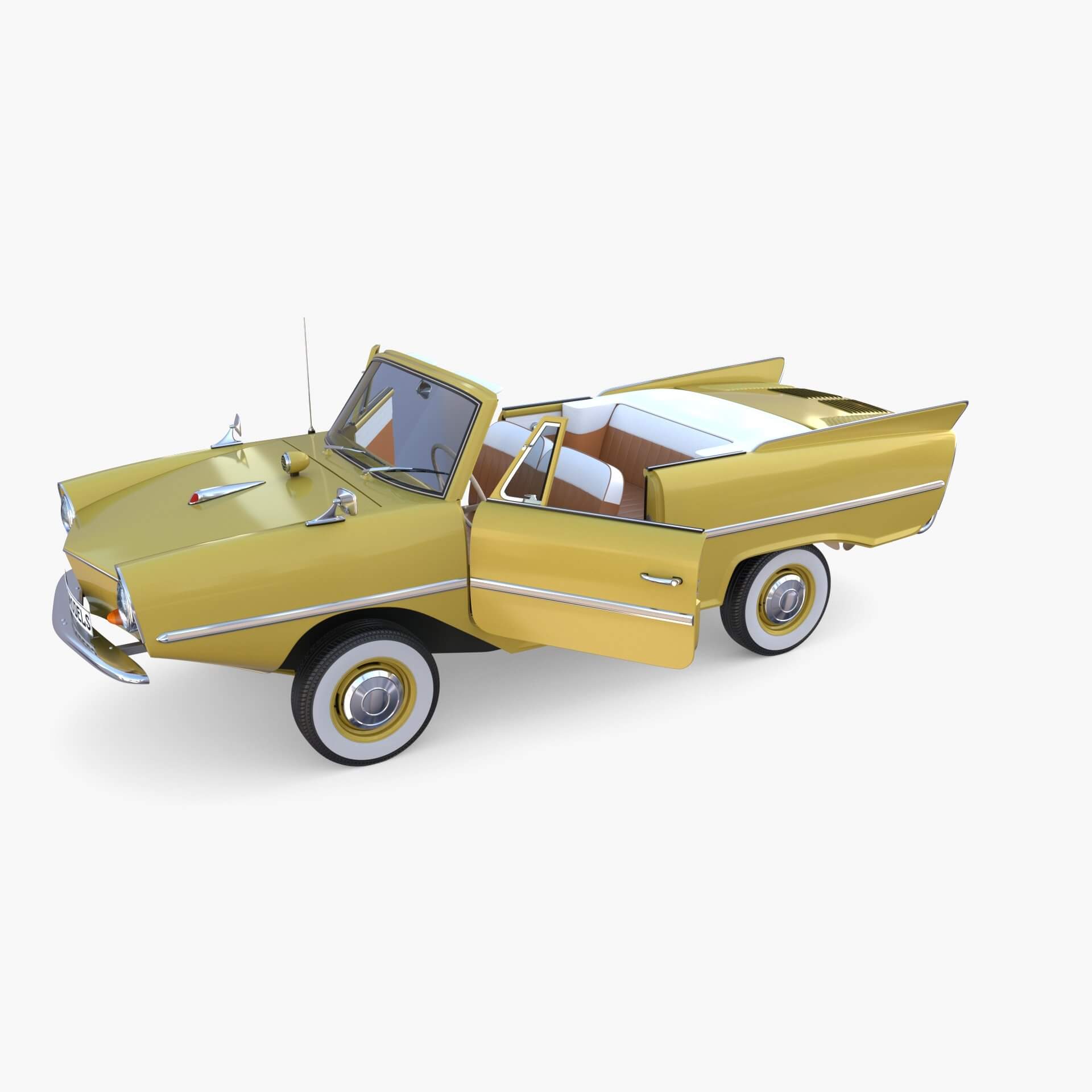 Generic 60s Amphibious Car - 3D Model by dragosburian