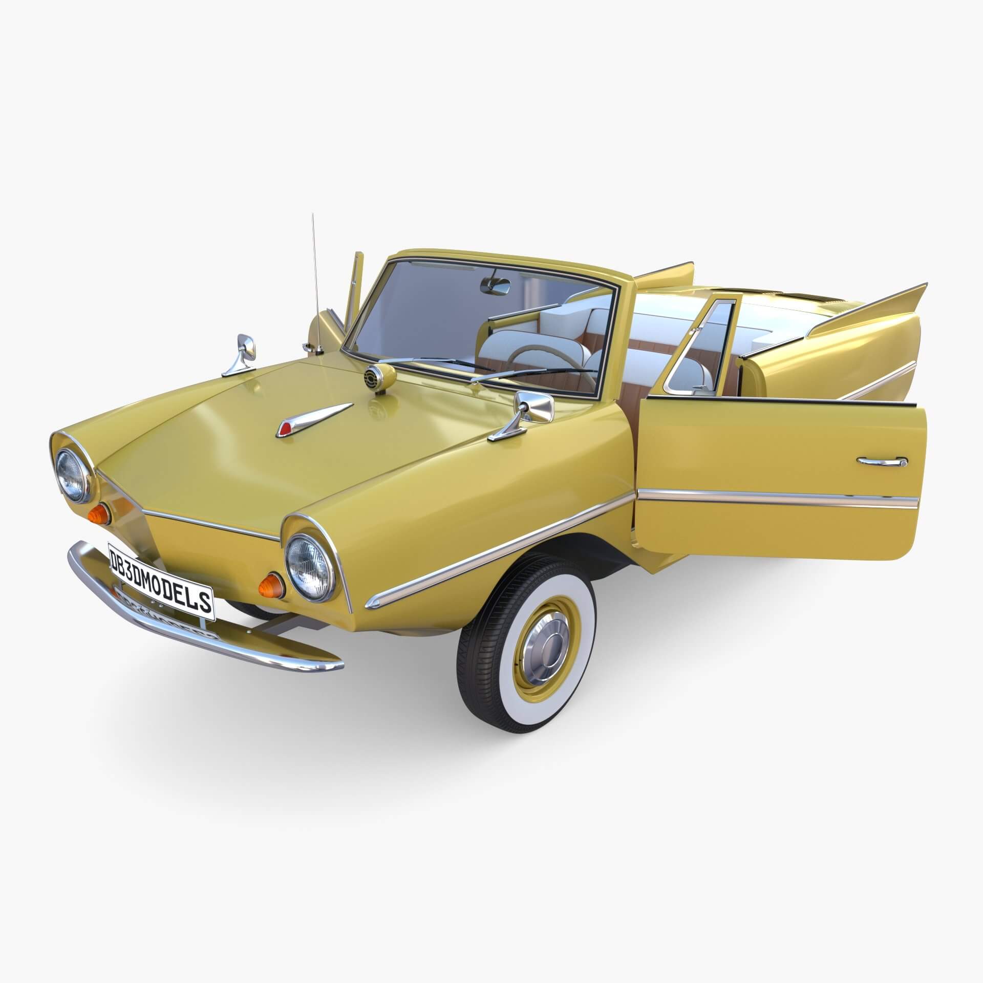 Generic 60s Amphibious Car - 3D Model by dragosburian