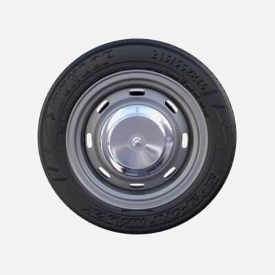 Generic Classic Car Wheel - 3D Model by dragosburian