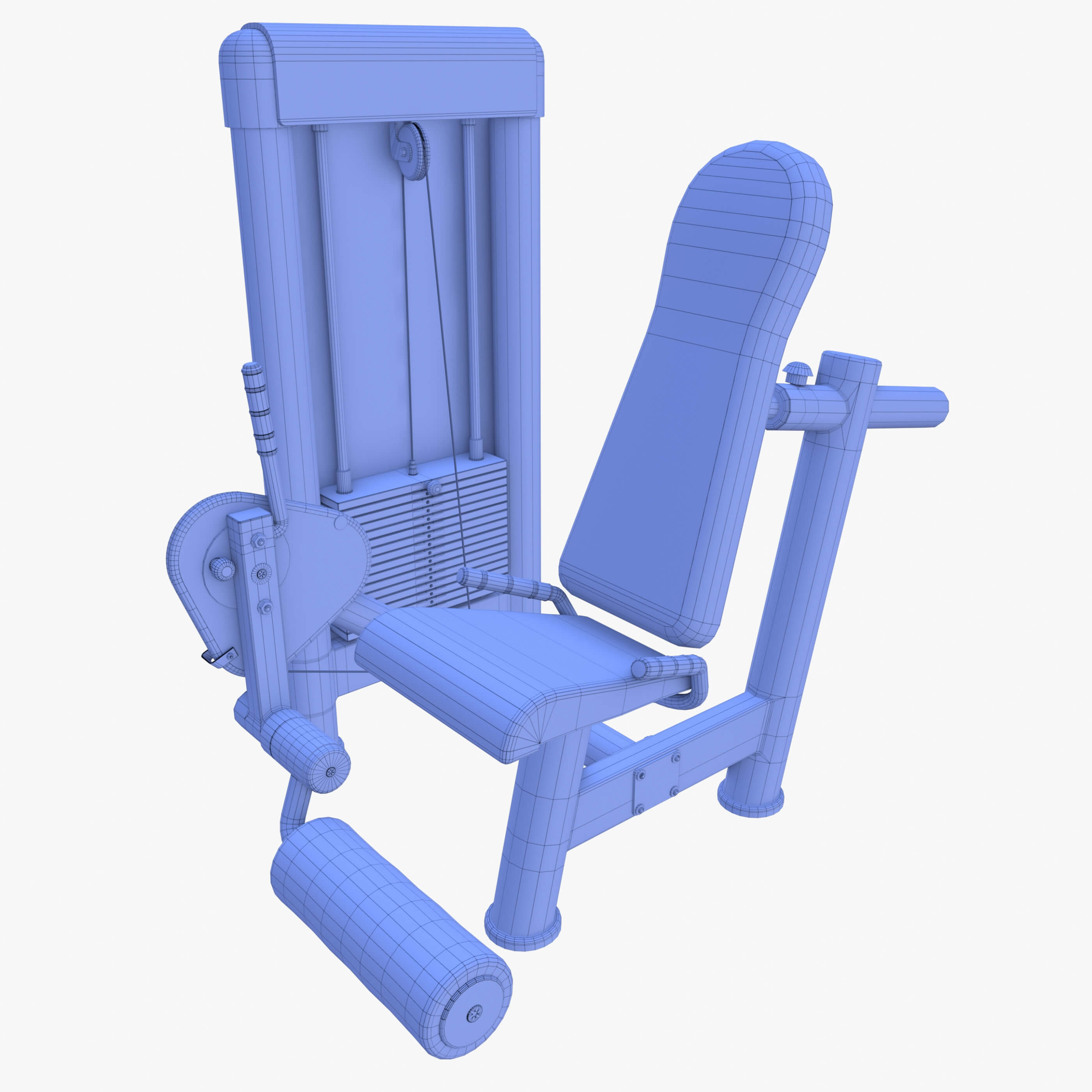 Leg Extension Machine 3D Model by dragosburian
