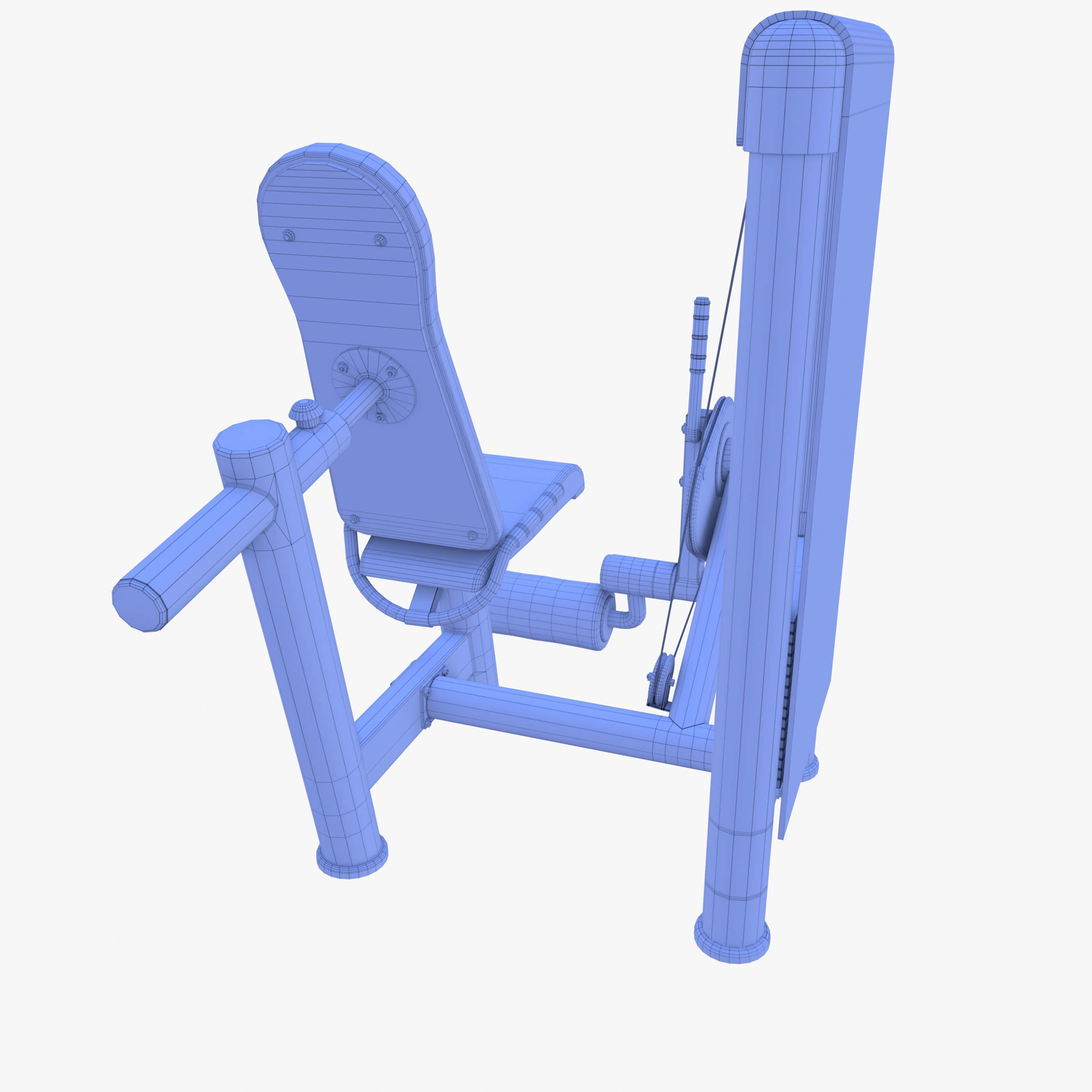Leg Extension Machine 3D Model by dragosburian