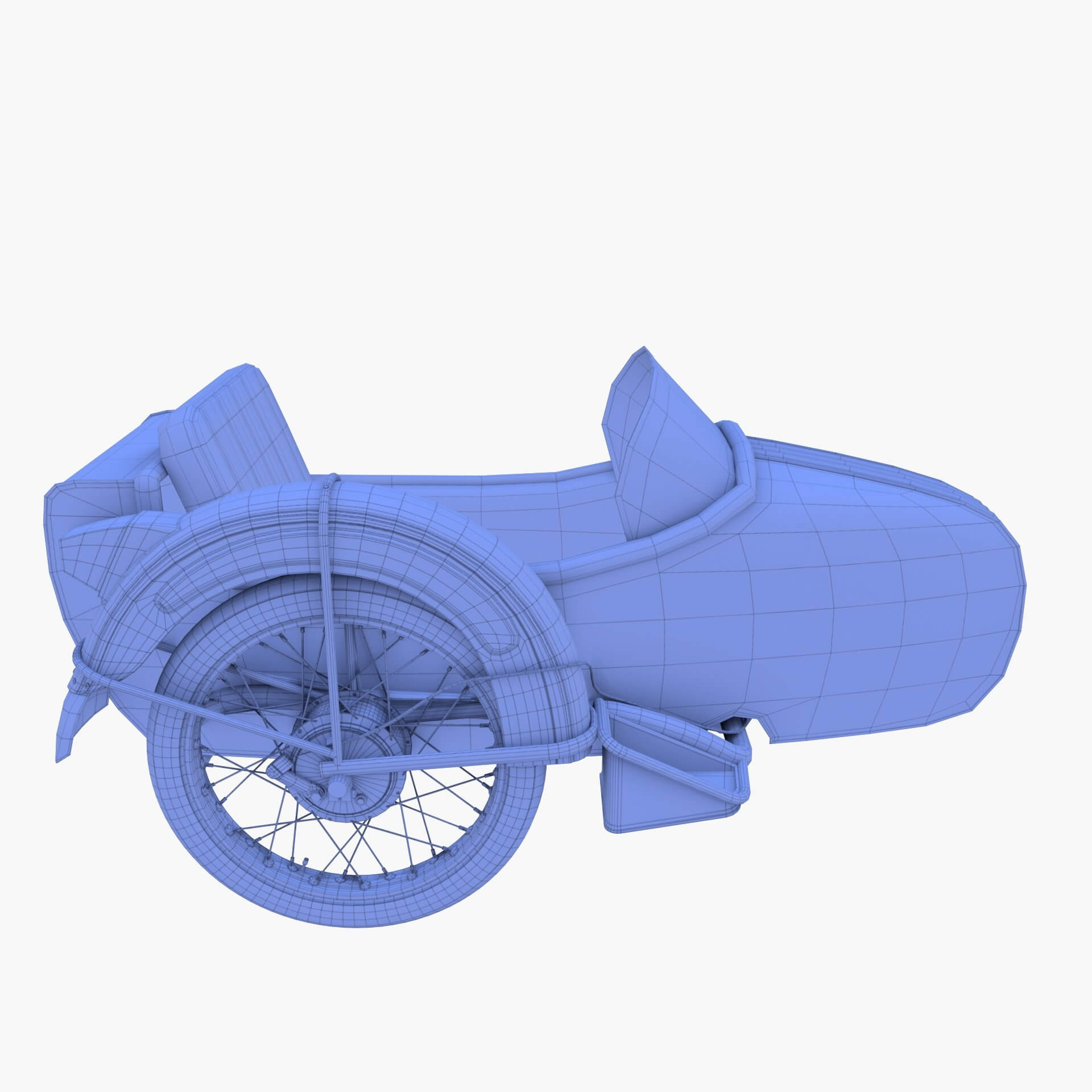 Motorcycle Sidecar 3D Model by dragosburian