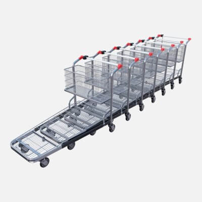 Shopping Cart Stack V1 - 3D Model by dragosburian