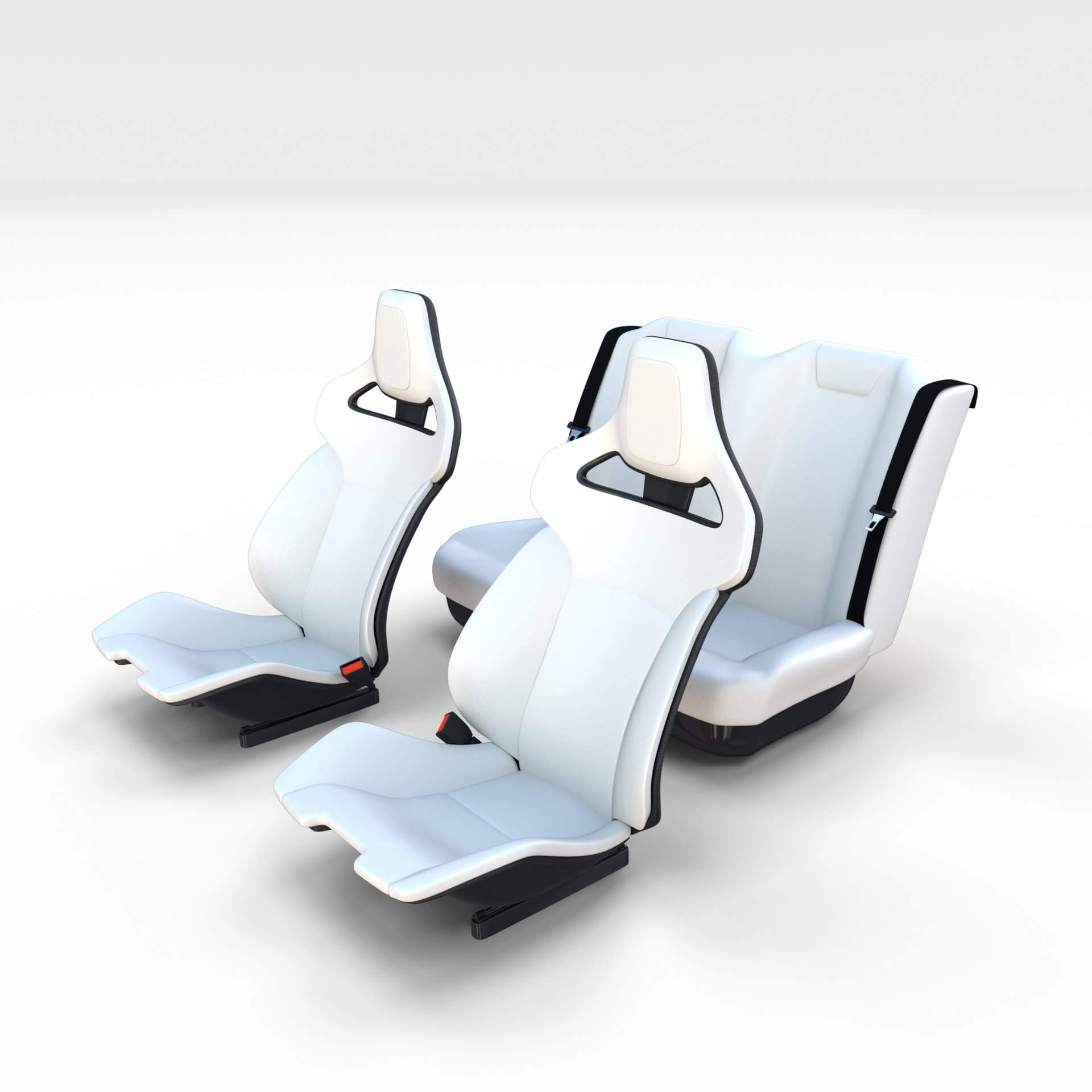 Tesla Roadster Seats 3D Model by dragosburian