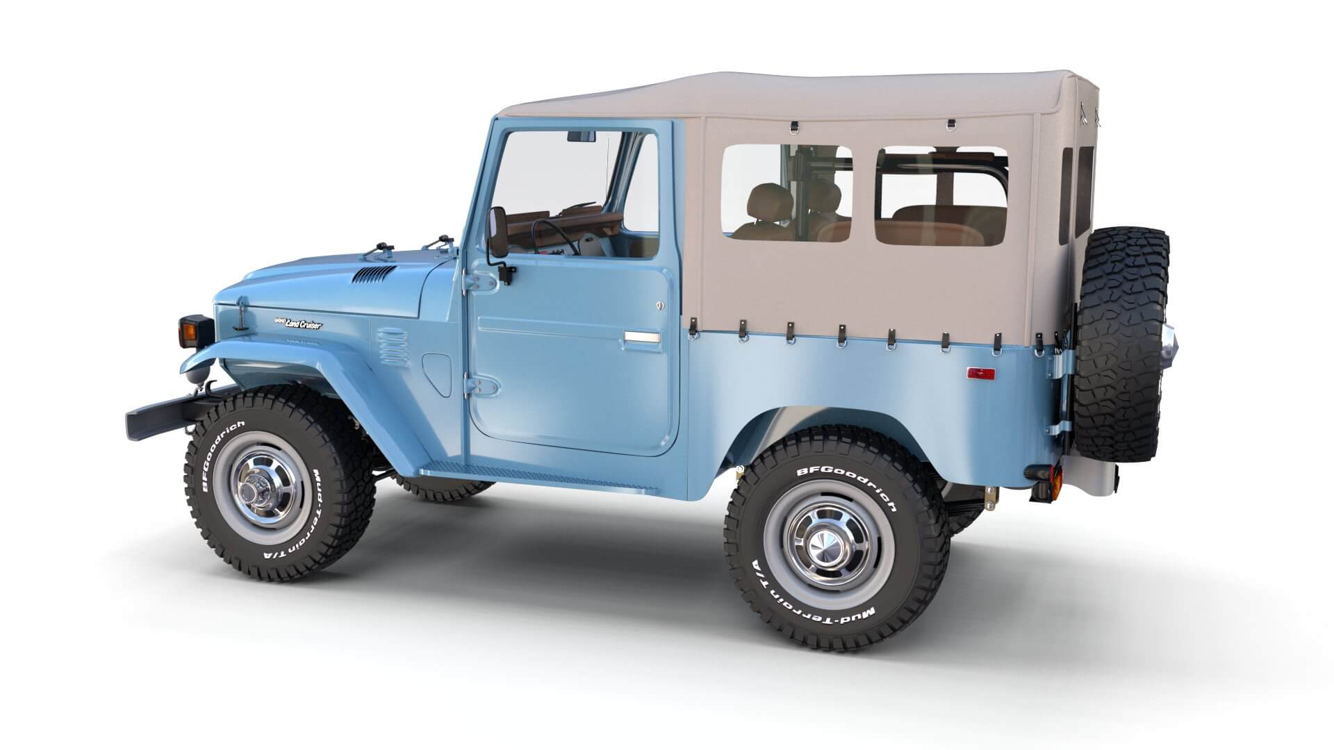 Toyota Land Cruiser FJ 40 Soft Top with Interior - 3D Model by dragosburian