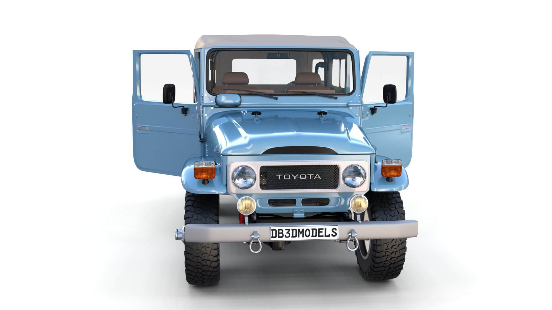 Toyota Land Cruiser FJ 40 Soft Top with Interior - 3D Model by dragosburian