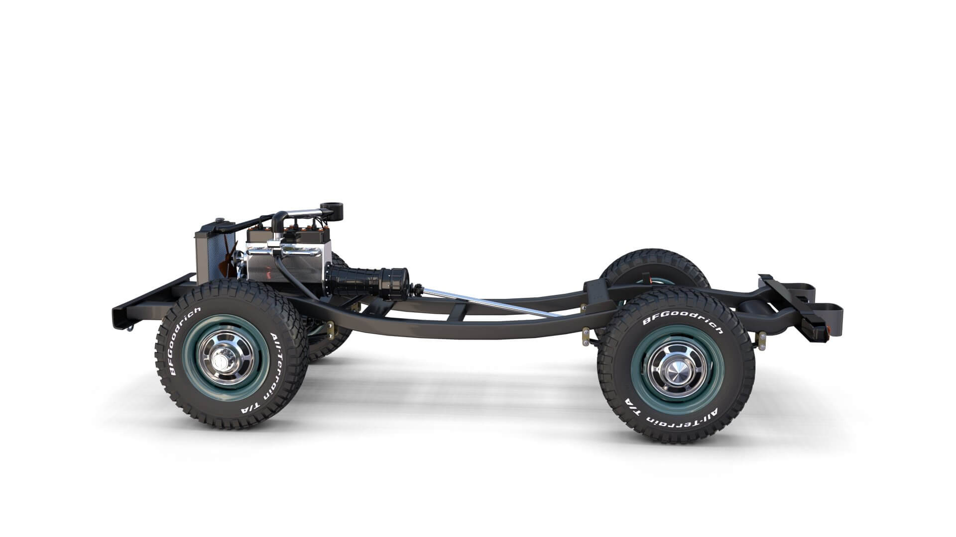 Toyota Land Cruiser FJ 40 with Chassis Green - 3D Model by dragosburian