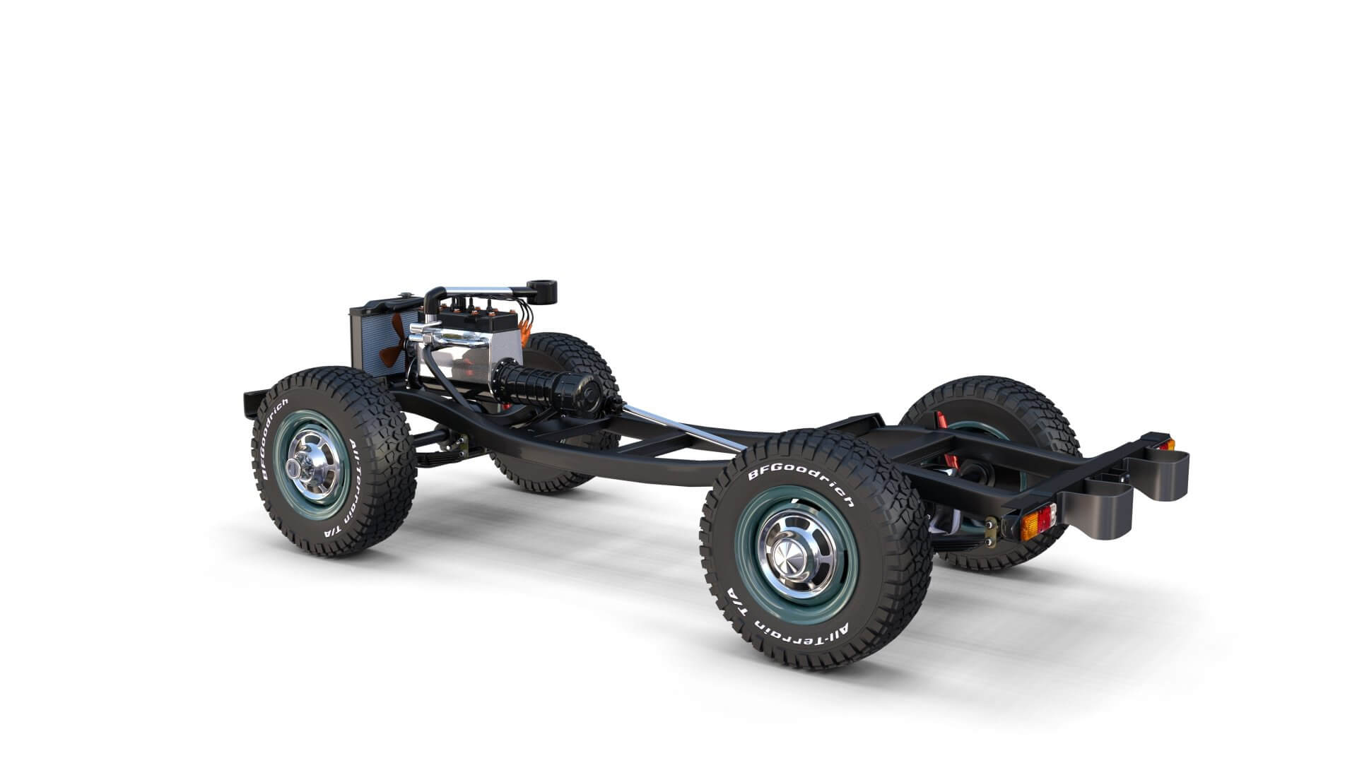 Toyota Land Cruiser FJ 40 with Chassis - 3D Model by dragosburian