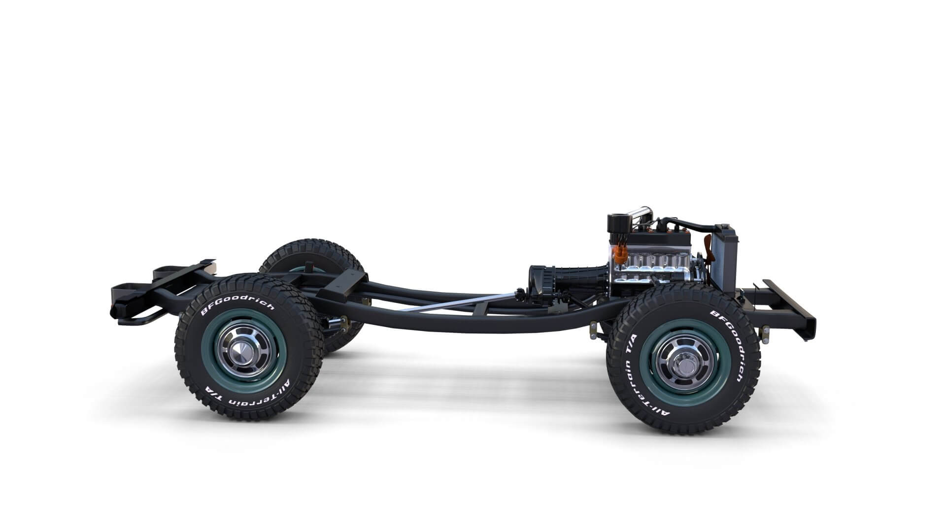 Toyota Land Cruiser FJ 40 with Chassis - 3D Model by dragosburian