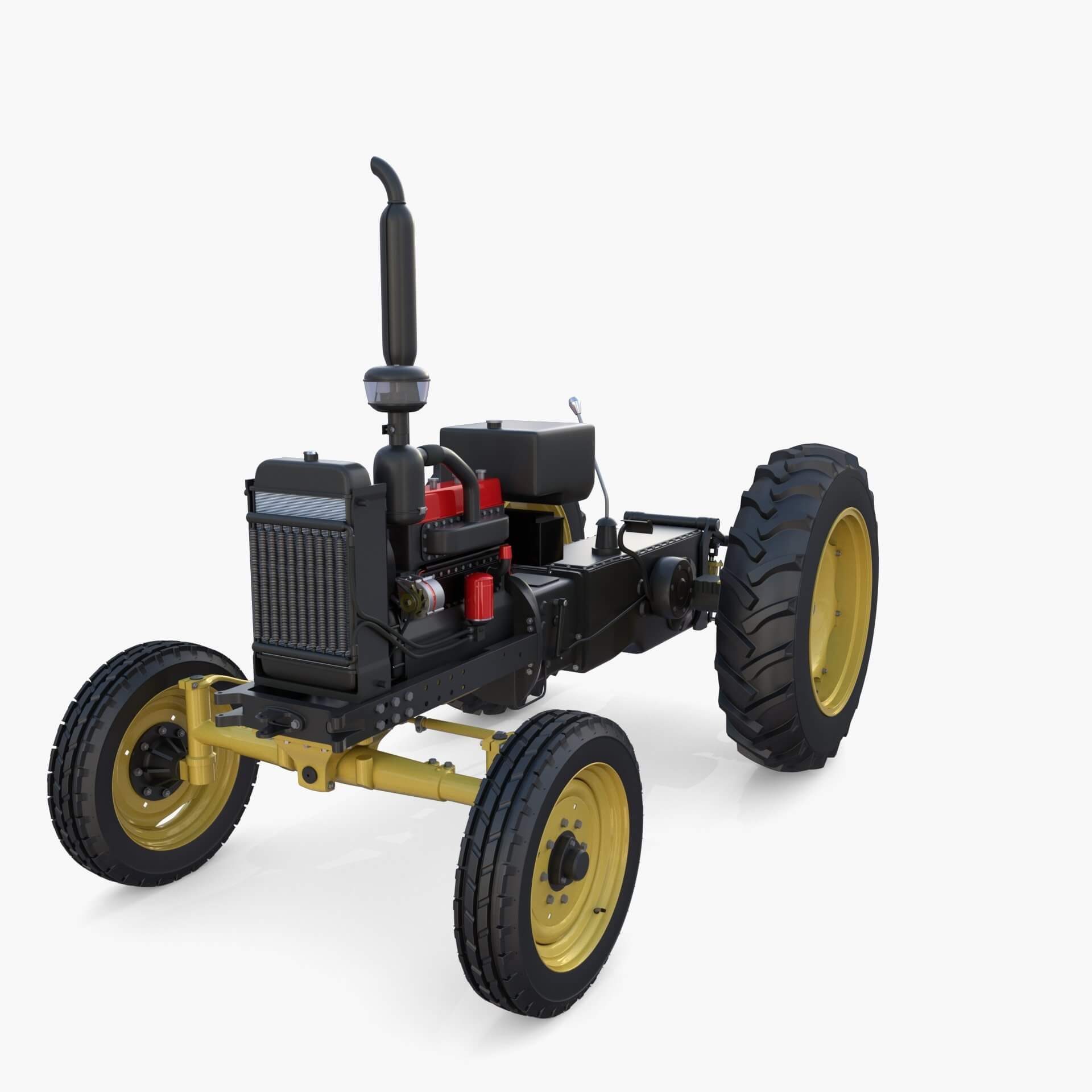 Tractor Chassis 3D Model by dragosburian