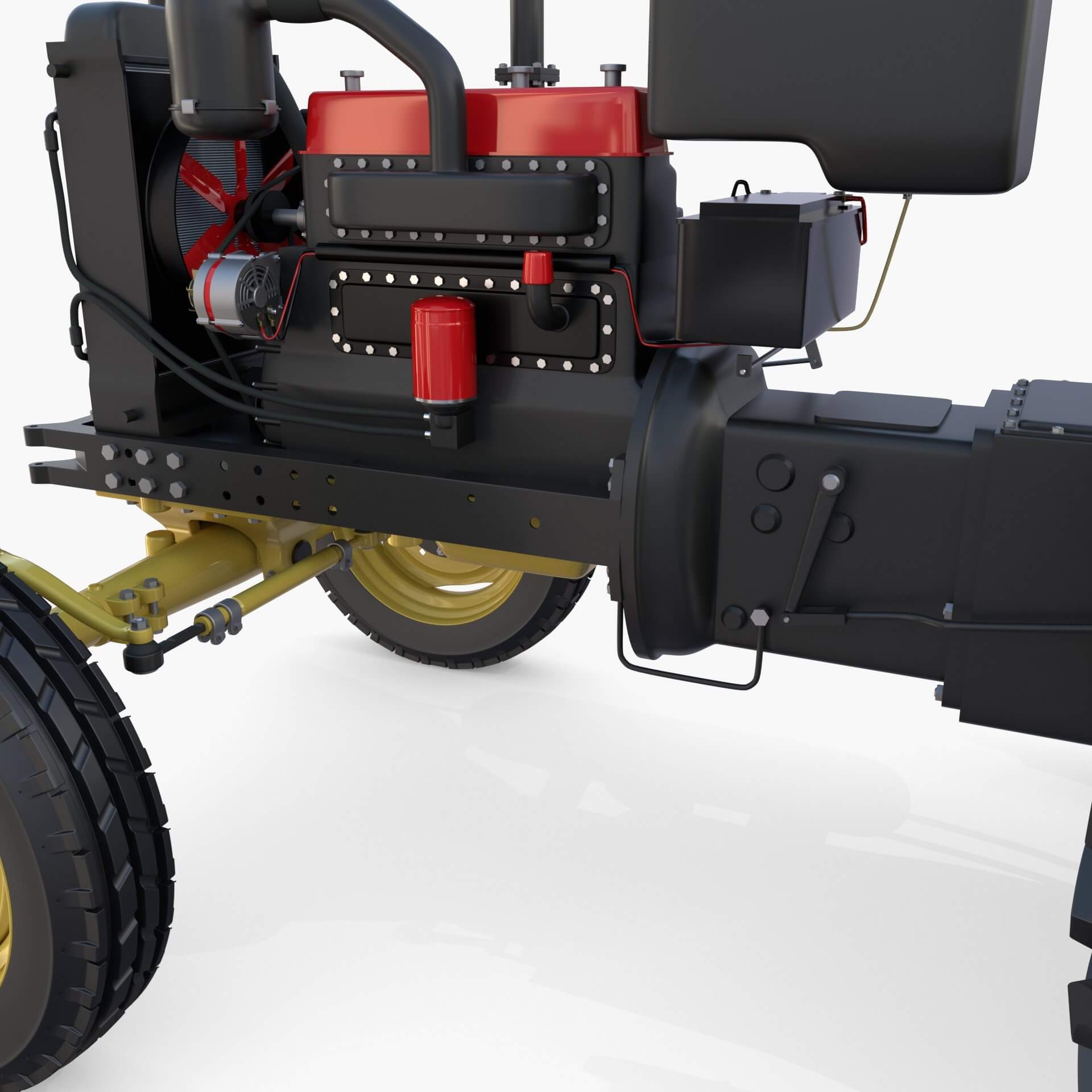 Tractor Chassis 3D Model by dragosburian