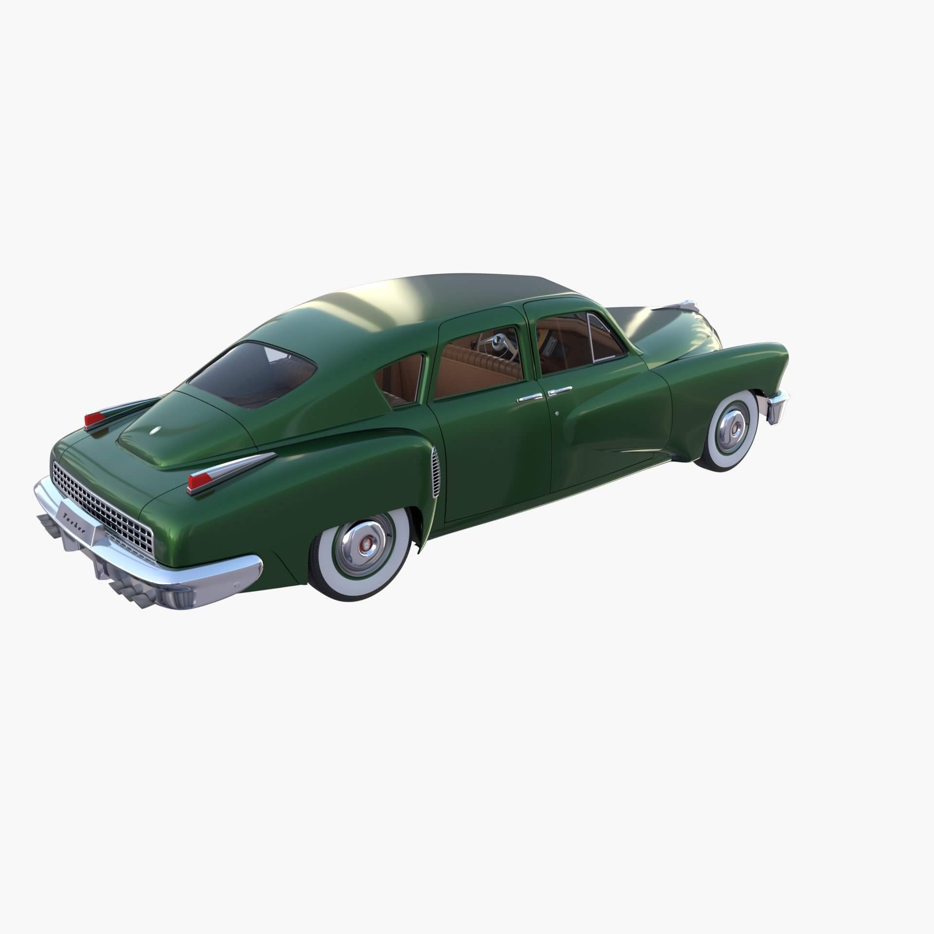 Tucker 48 Green With Interior 3d Model By Dragosburian