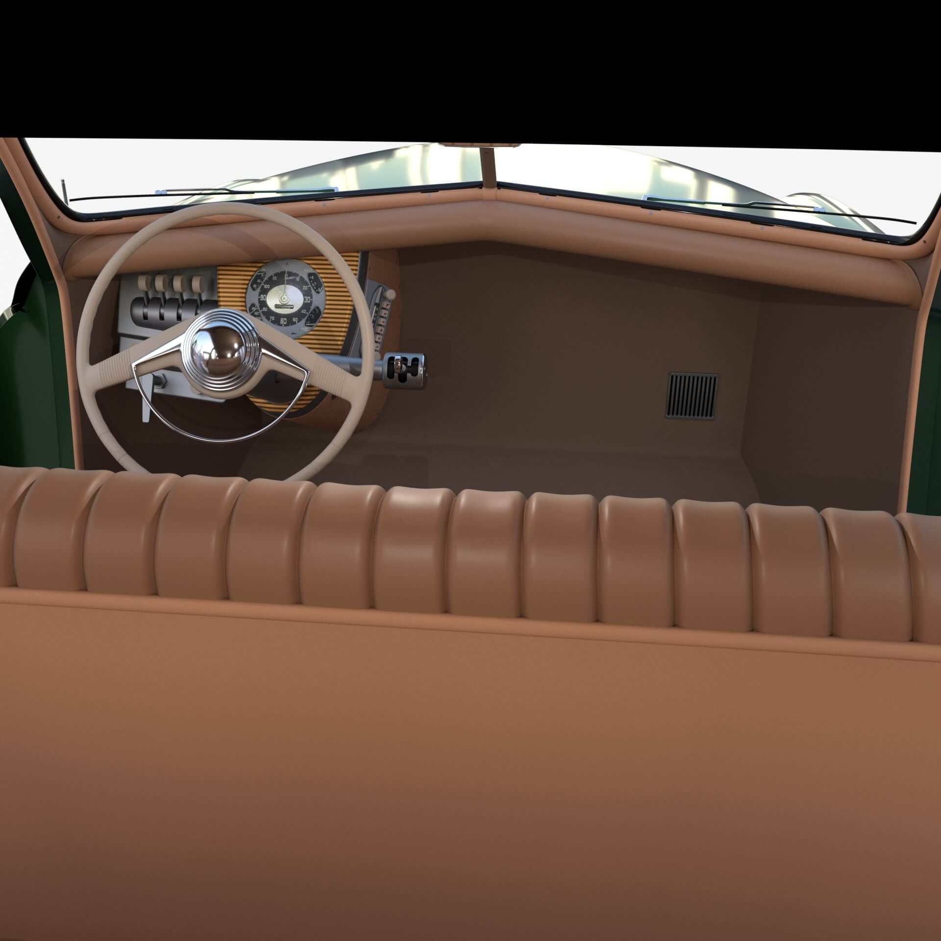Tucker 48 Green With Interior 3d Model By Dragosburian