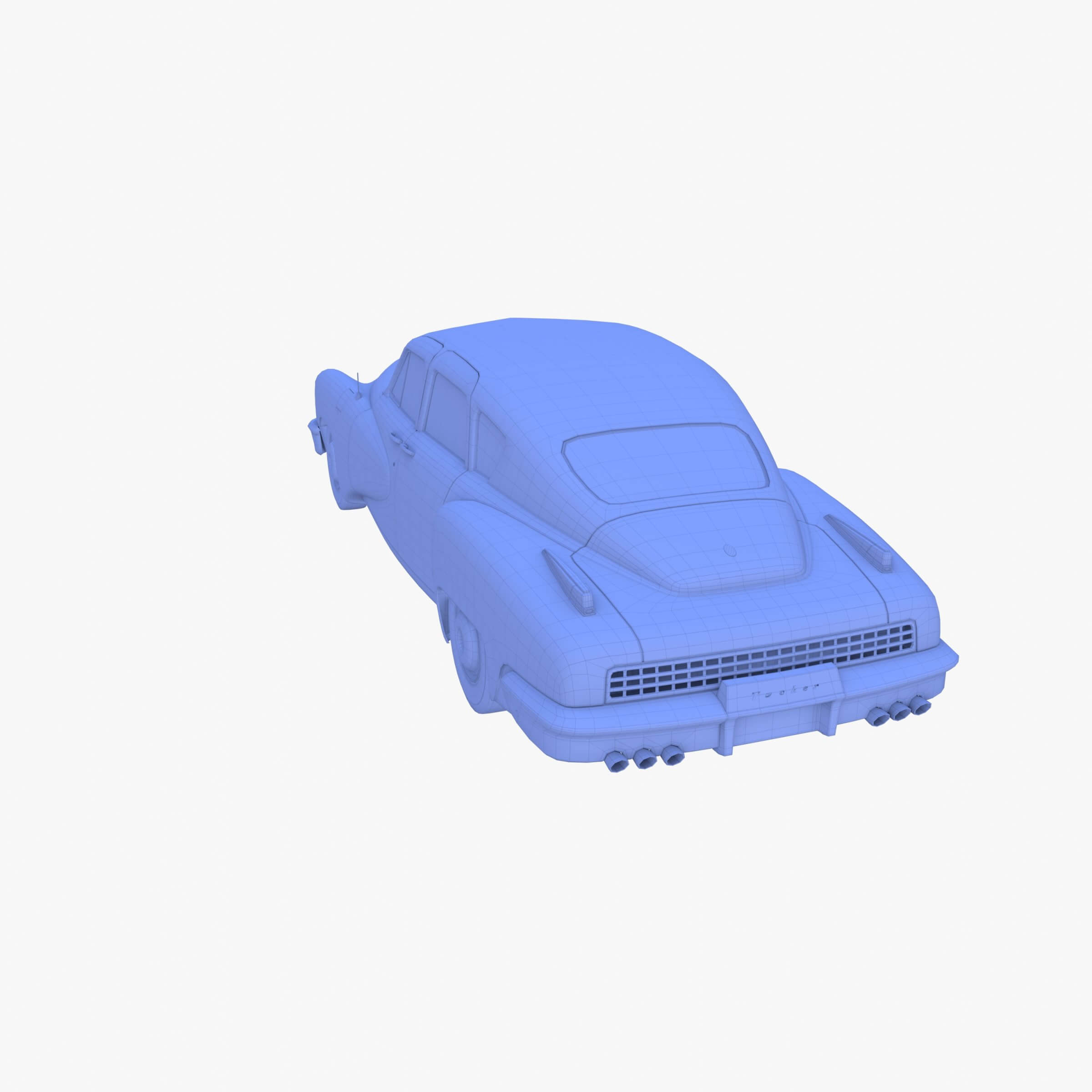 Tucker 48 Red - 3D Model by dragosburian
