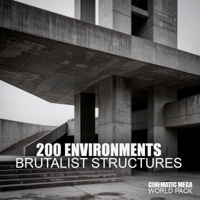 Cinematic Brutalist Structures - 200 Environments