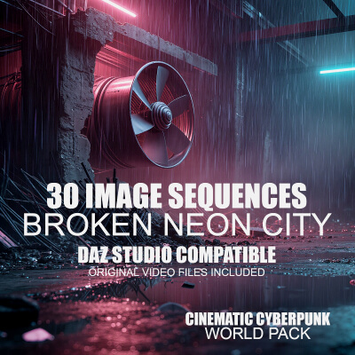 Cinematic Cyberpunk Image Sequence Pack - 30 Sets