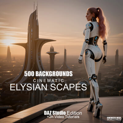 Cinematic Elysian Scapes - 500 Backgrounds - DAZ Studio by Dreamlight
