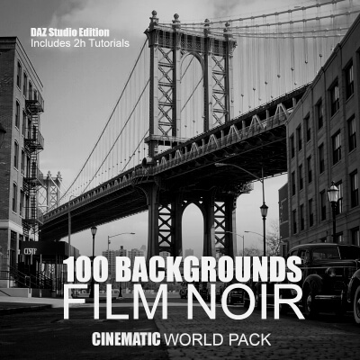 Cinematic Film Noir - 100 Backgrounds - DAZ Studio  Videos
