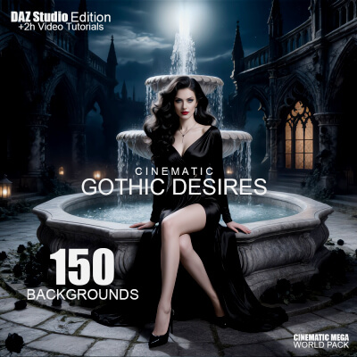 Cinematic Gothic Desires - 150 Backgrounds - Daz Studio by Dreamlight