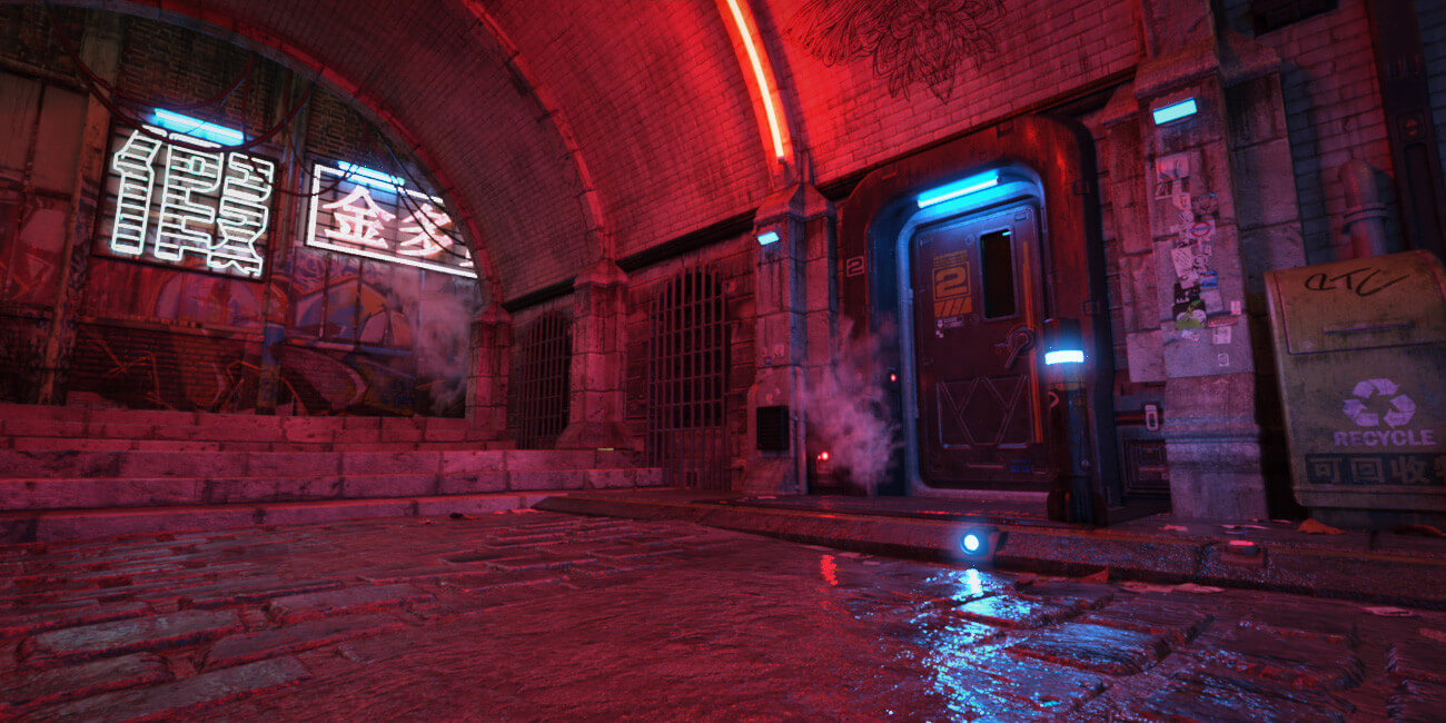 Hot HDRI Sets Neon Dark City Streets DAZ Studio by Dreamlight
