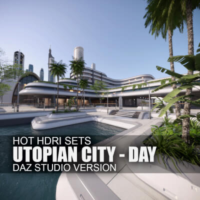 Hot HDRI Sets - Utopian City - Day - DAZ Studio