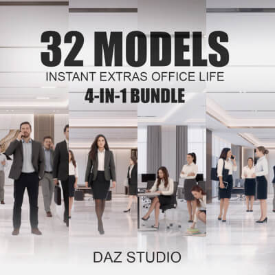 Instant Extras Low Rez - Office Life 4-in-1 - Bundle by Dreamlight