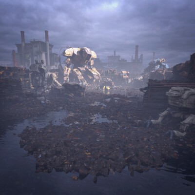 Mech Scrap Yard - DAZ Studio