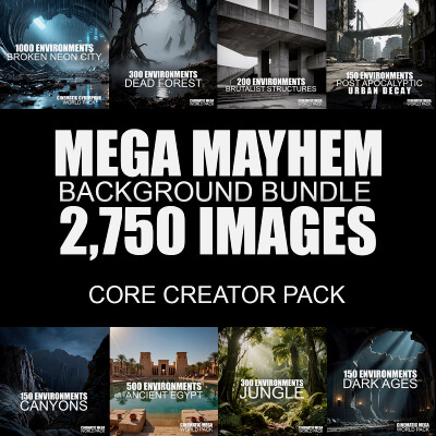 Mega Mayhem Background Pack - 2750 Images - Core Edition