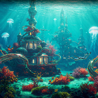 Photo Backgrounds - Surreal 5 - Underwater City