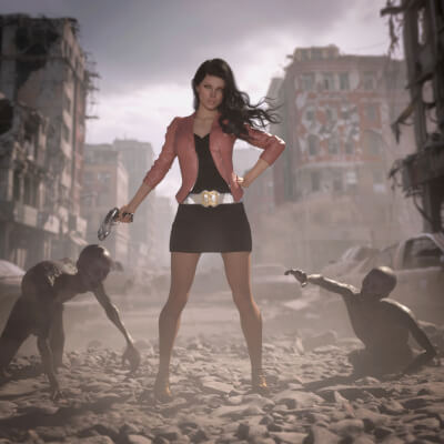 Quick 2.5D Scenes - City Remains - DAZ Studio by Dreamlight