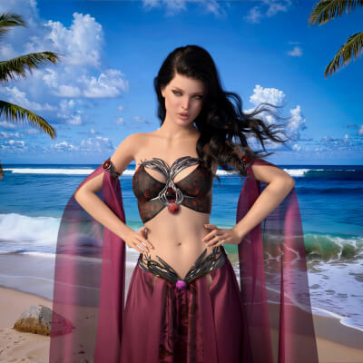 Video Backgrounds - Beach Waves 2 - DAZ Studio