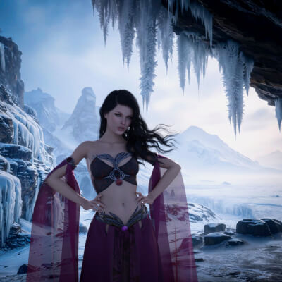 Video Backgrounds - Snowy Rocks 1 - DAZ Studio