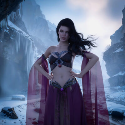 Video Backgrounds - Snowy Rocks 2 - DAZ Studio