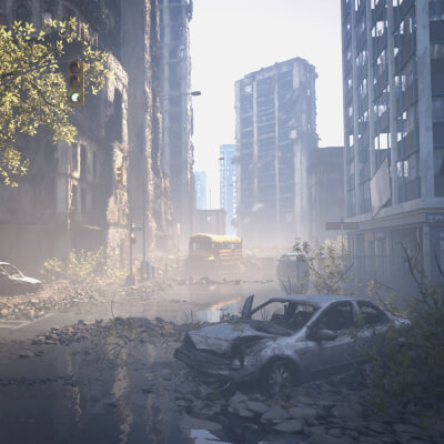 Zone 47 The Last City - Post Apocalyptic Scene - DAZ