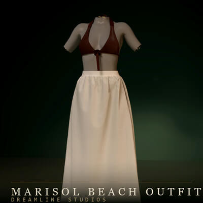 dForce Marisol Beach Outfit for Genesis 8 8.1 Female and 9