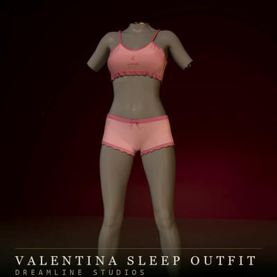 dForce Valentina Sleep Outfit for Genesis 8 8.1 F and 9