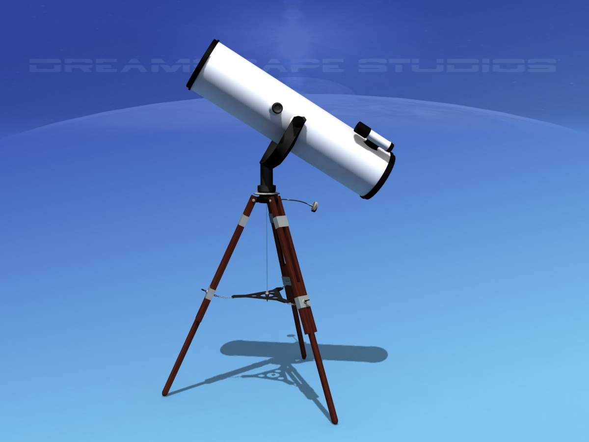 12 In Reflector Telescope 3D Model by Dreamscape Studios