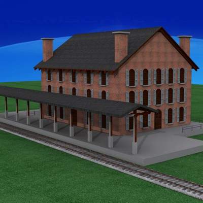 1880s Railroad Depot 2016 - 3D Model by Dreamscape Studios