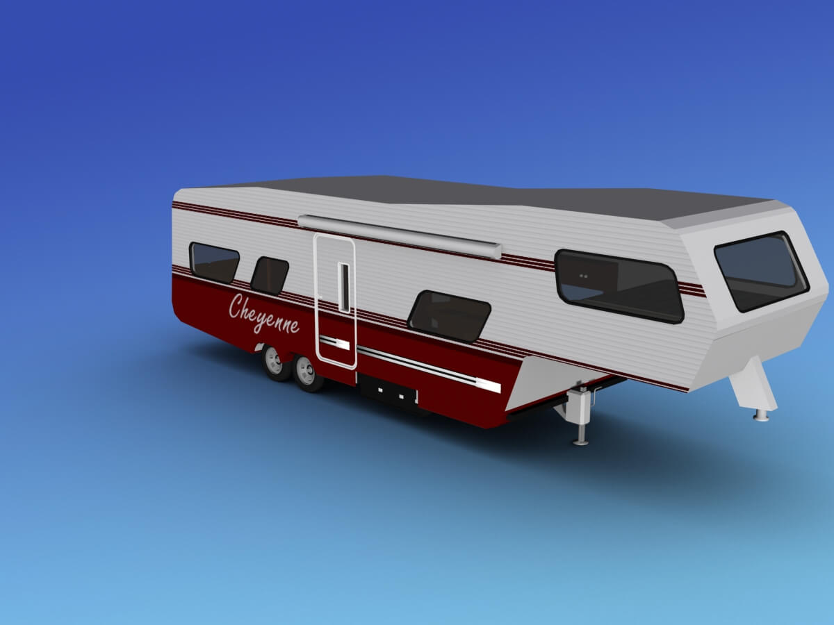 5th Wheel RV Trailer - 3D Model by Dreamscape Studios